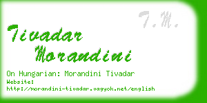 tivadar morandini business card